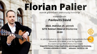 Florian Palier (A) jótékonysági gitárkoncert I 23. Szeged IGF előesemény - feat. Pavlovits Dávid